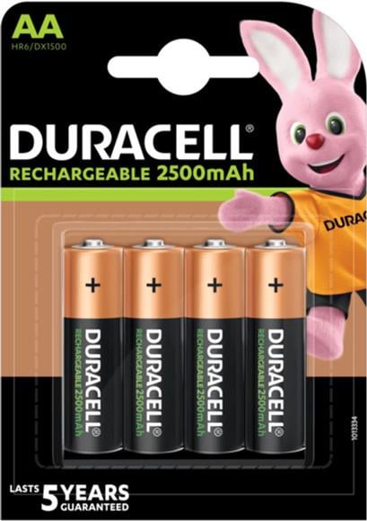 Акумулятор Duracell R6 AA 2500 mAh 4 шт. (9089966)