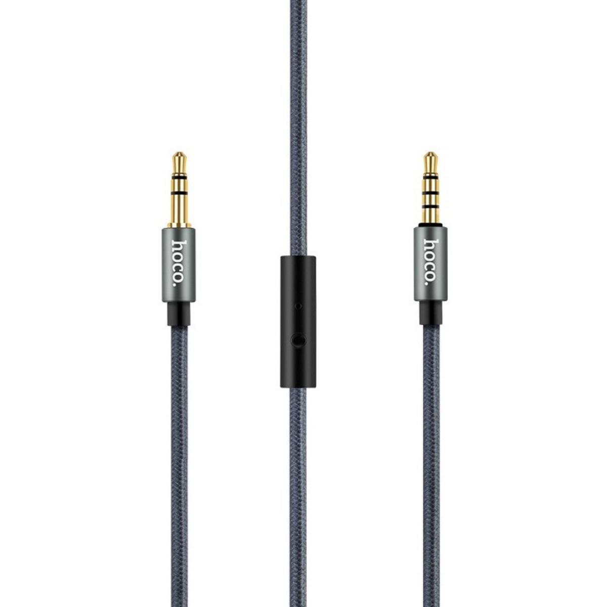 Кабель Hoco UPA04 Noble sound series AUX audio cable with mic Tarnish