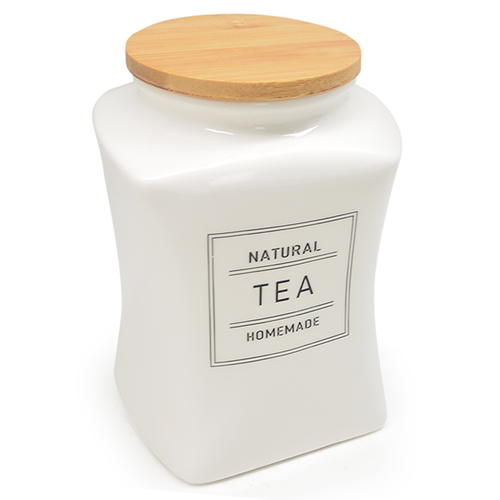 Банка для чаю Stenson Natural MC4048-1,2T 1200 мл Білий (541001)