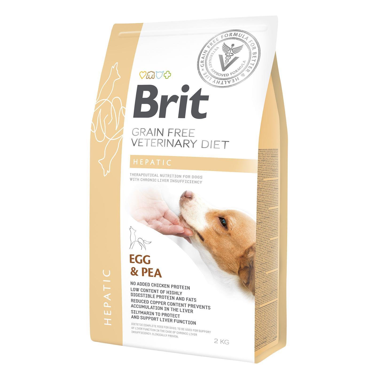 Корм сухий Brit VD Hepatic Dog при лікуванні хвороб печінки у собак 2 кг (8595602528165)