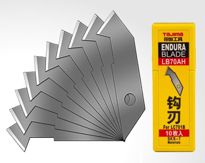 Леза змінні Tajima LB70AH для ножа LC701B 8,8 мм 10 шт. (1102-0025)