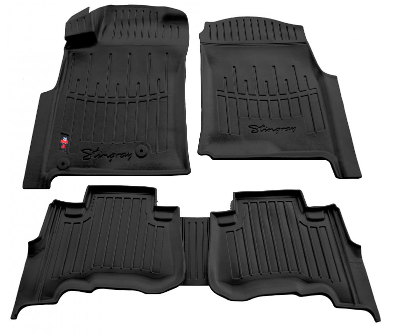 Коврики резиновые Stingray для Toyota Land Cruiser Prado J120 2002-2009/Lexus GX 2002-2009 с бортом ТЕП 5 шт. (5022095)