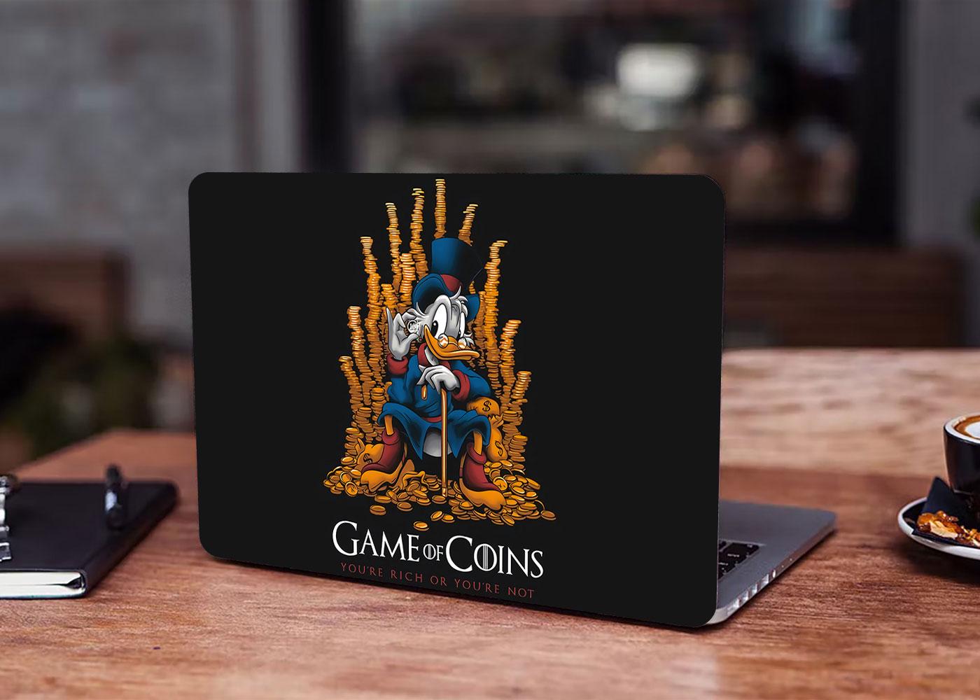Декоративна наклейка на ноутбук 17,3" Scrooge Game of coins 400х260 мм (100490_17) Декоративна наклейка на ноутбук 17,3" Scrooge Game of coins 400х260 мм (100490_17)