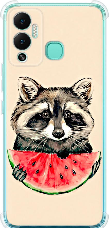 Чохол на Infinix Hot 12 Play Єнотик з кавуном (4605sp-2759-42517)