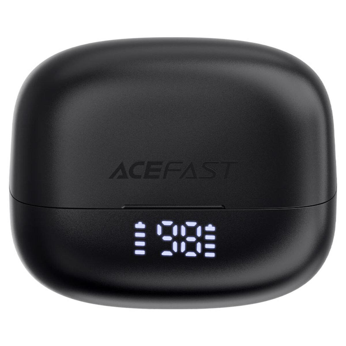 Навушники бездротові Acefast W1 Active Noise Cancelling True Wireless Earbuds BT5.4 400 mAh Black (6974316283614) - фото 2