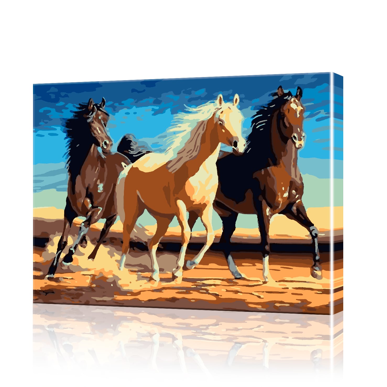 Картина за номерами ArtSale Породисті вороні PBN1015 40х50 см