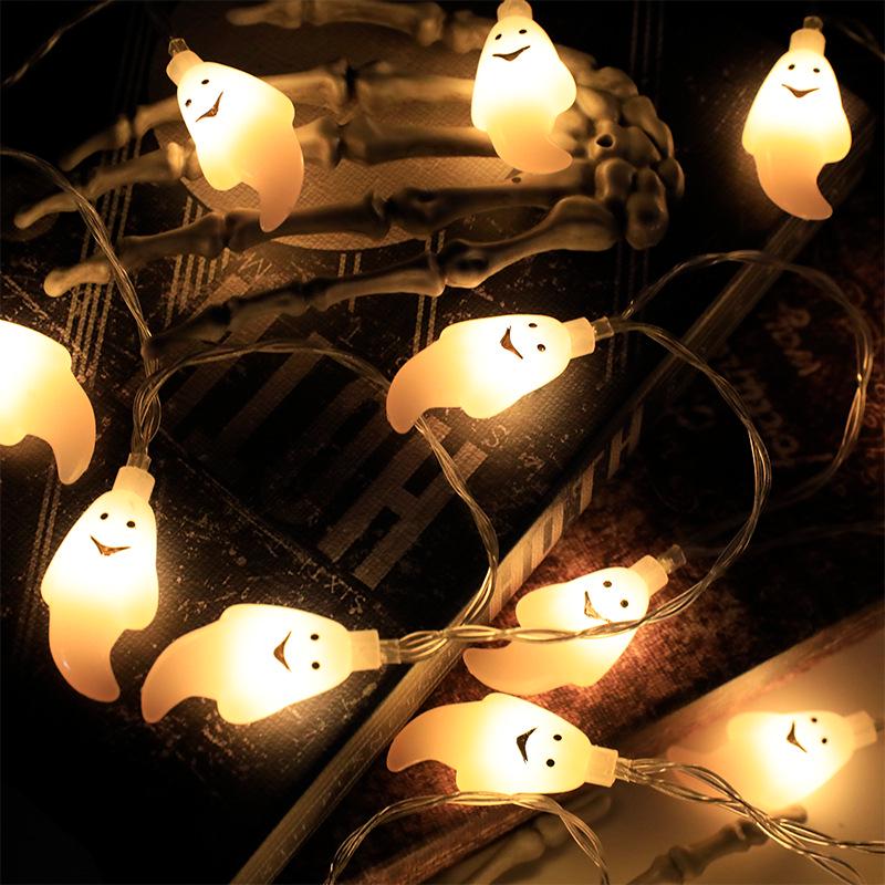 Гирлянда на Хэллоуин Призраки 150 см 10 led 5x2 см Белый (61140)