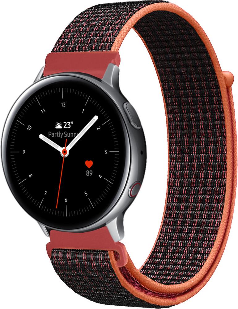 Ремешок нейлоновый Sport Loop для Galaxy Watch Active 2 40/44 мм Black/Red (22393-44)