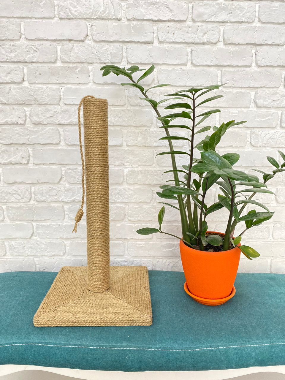 Когтеточка столбик на подставке джут 53х30х30 см (21706978) - фото 2 Когтеточка столбик на подставке джут 53х30х30 см (21706978) - фото 2