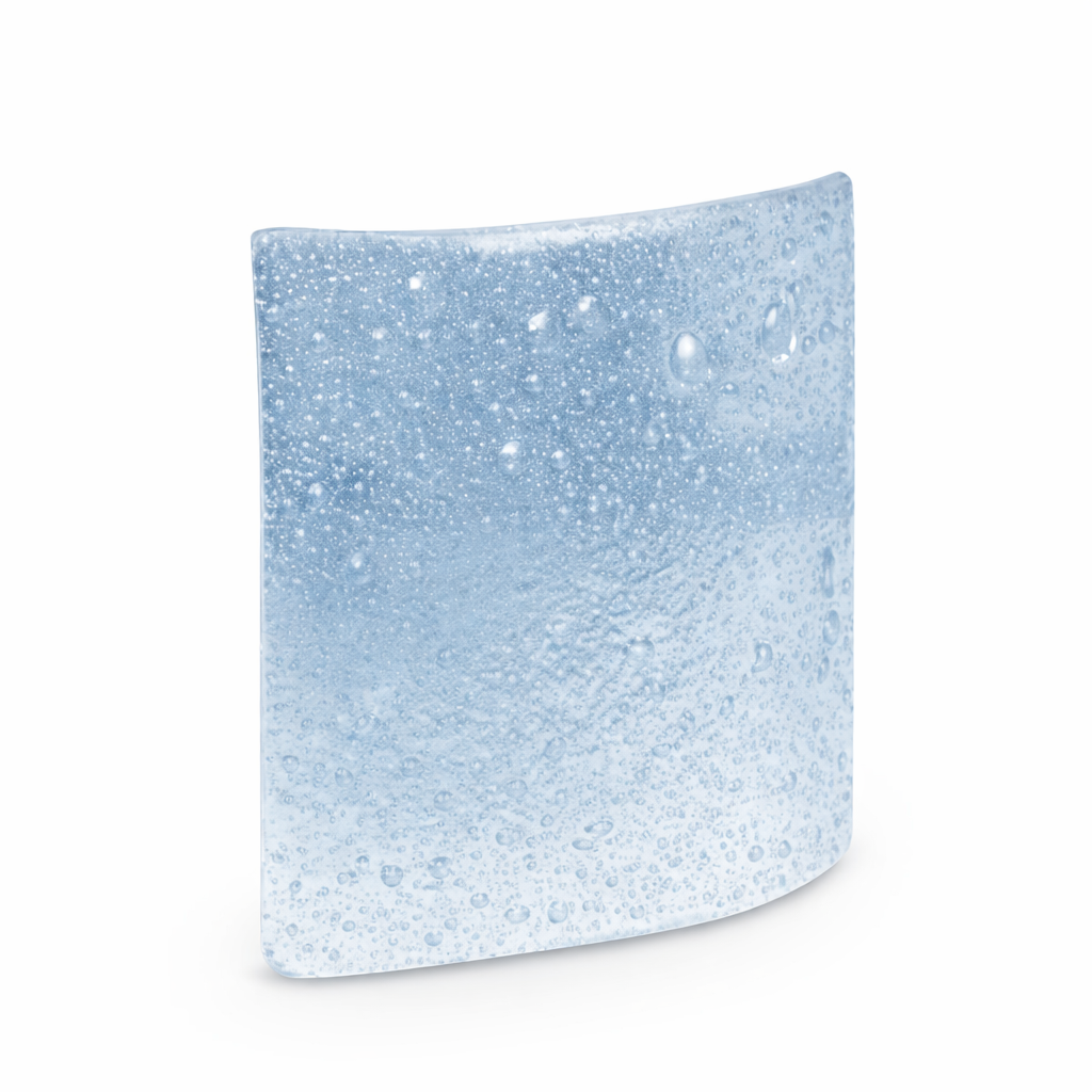 Стекло декоративное с изгибом 128 мм Голубой (Glas-B)