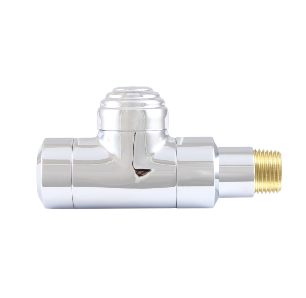 Клапан прохідний Herz DE LUXE RL для зворотної лінії радіатора хромований 1/2" DN 15 (1372541)