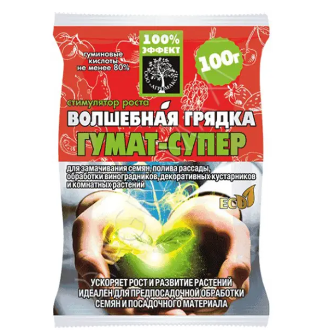 Добриво органічне Гумат Супер Чарівна грядка 100 г (X-450)