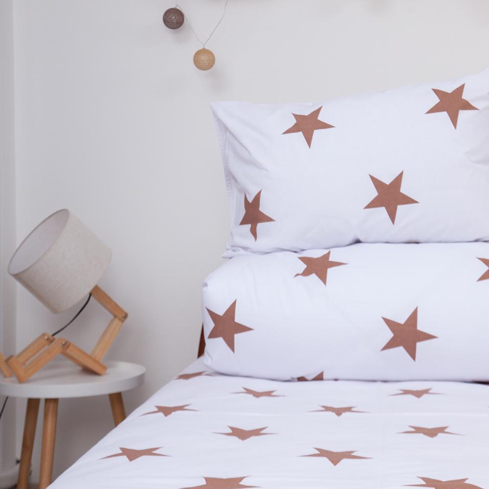 Комплект постільної білизни дитячий ТЕП Soft Dreams Зірки наволочки 50х70 см Какао (18856) - фото 2 Комплект постільної білизни дитячий ТЕП Soft Dreams Зірки наволочки 50х70 см Какао (18856) - фото 2