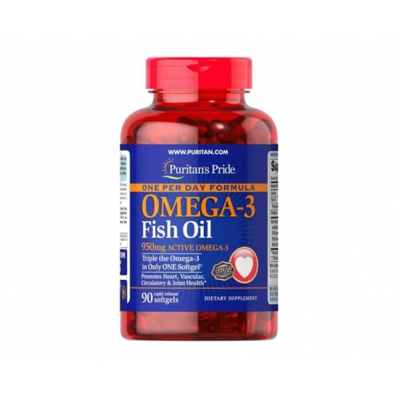 Риб'ячий жир Puritan's Pride Omega-3 Fish Oil 90 капс. (PTP-32948)