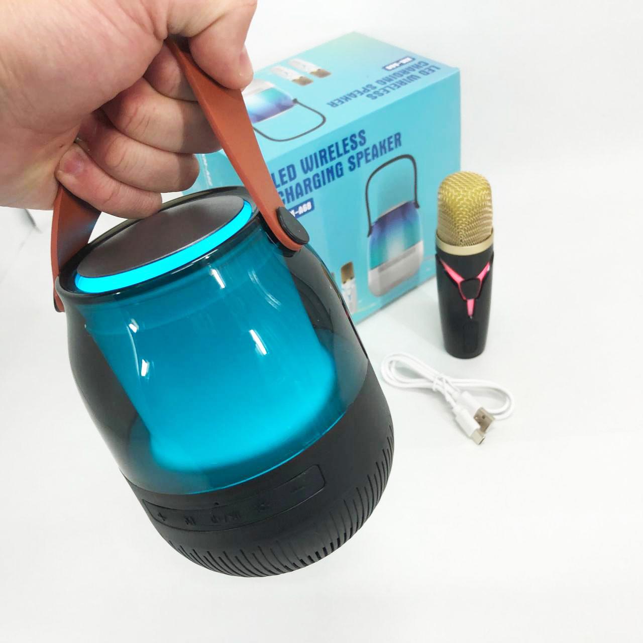 Портативна колонка XM-A68 з RGB підсвічуванням та мікрофоном - фото 13