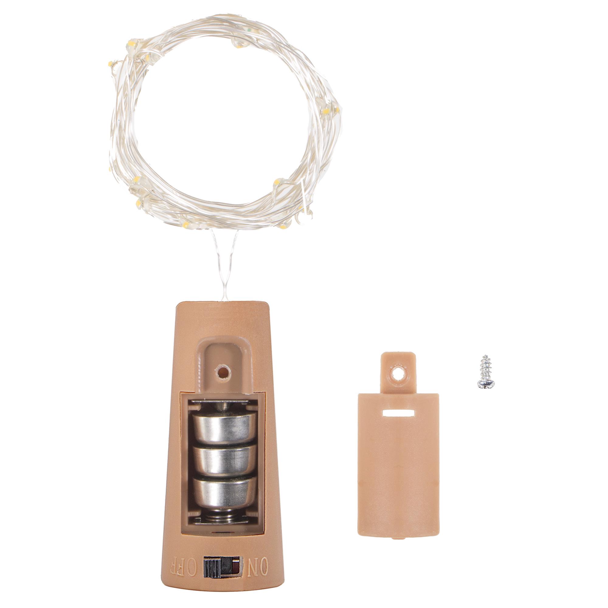 Гірлянда пробка у пляшку Springos на батарейках 20 LED 1,9 м Warm white (CL0026) - фото 4 Гірлянда пробка у пляшку Springos на батарейках 20 LED 1,9 м Warm white (CL0026) - фото 4