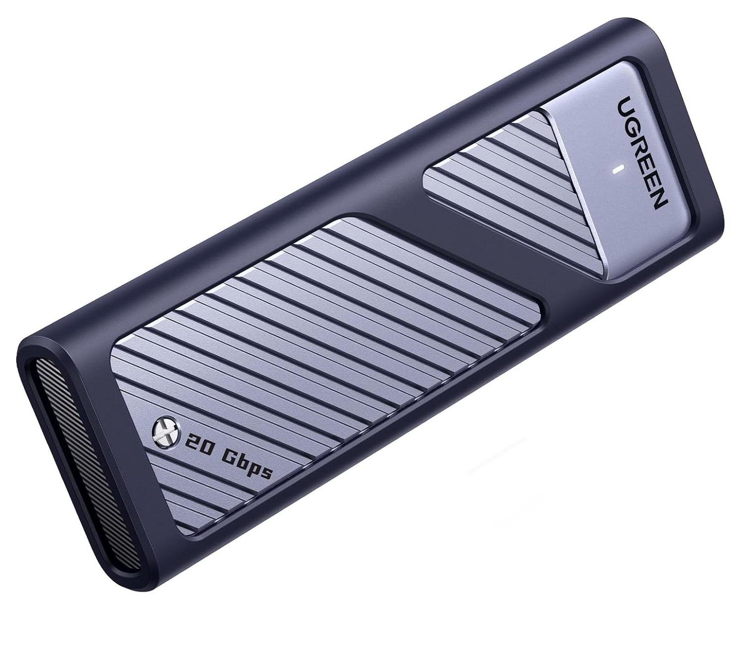 Карман внешний Ugreen CM559 20Gbps M.2 NVMe to USB 3.2/Type-C 8 TB Max Grey (35576)