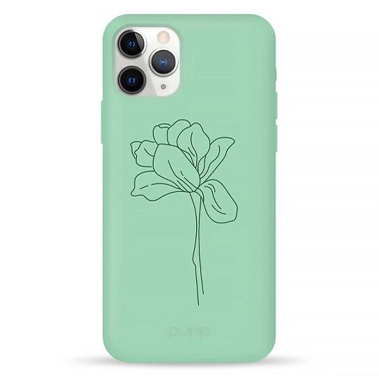 Чехол Pump Silicone Minimalistic Case for iPhone 11 Pro Bloom Flower С рисунком Зеленый