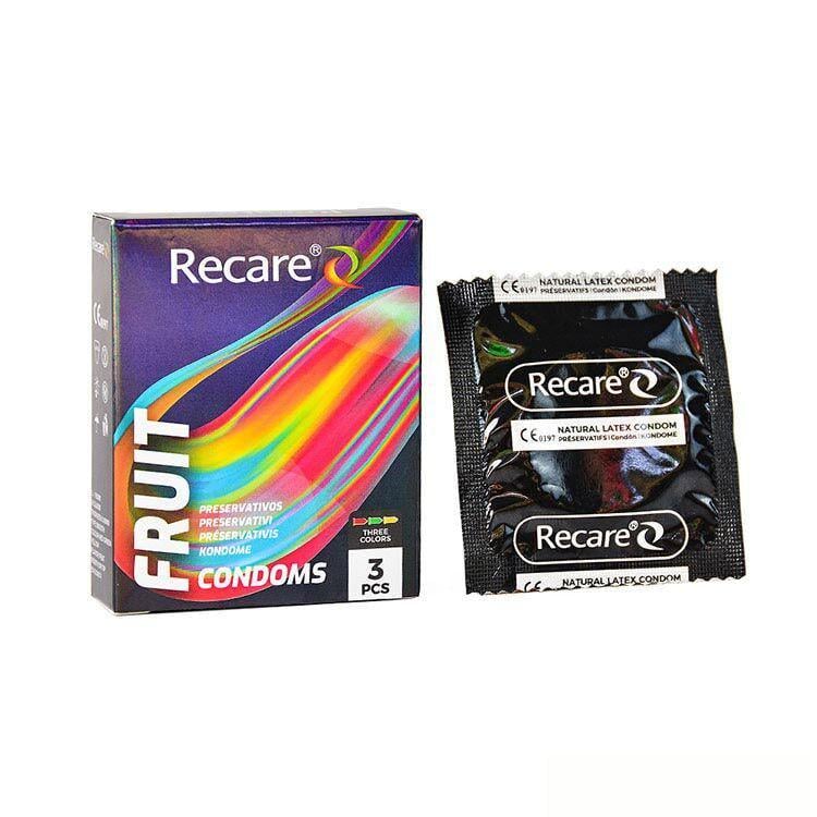 Презервативи Holographic Recare Fruit Flavour аромати м'ята/банан/полуниця 3 шт. (BLS3333)