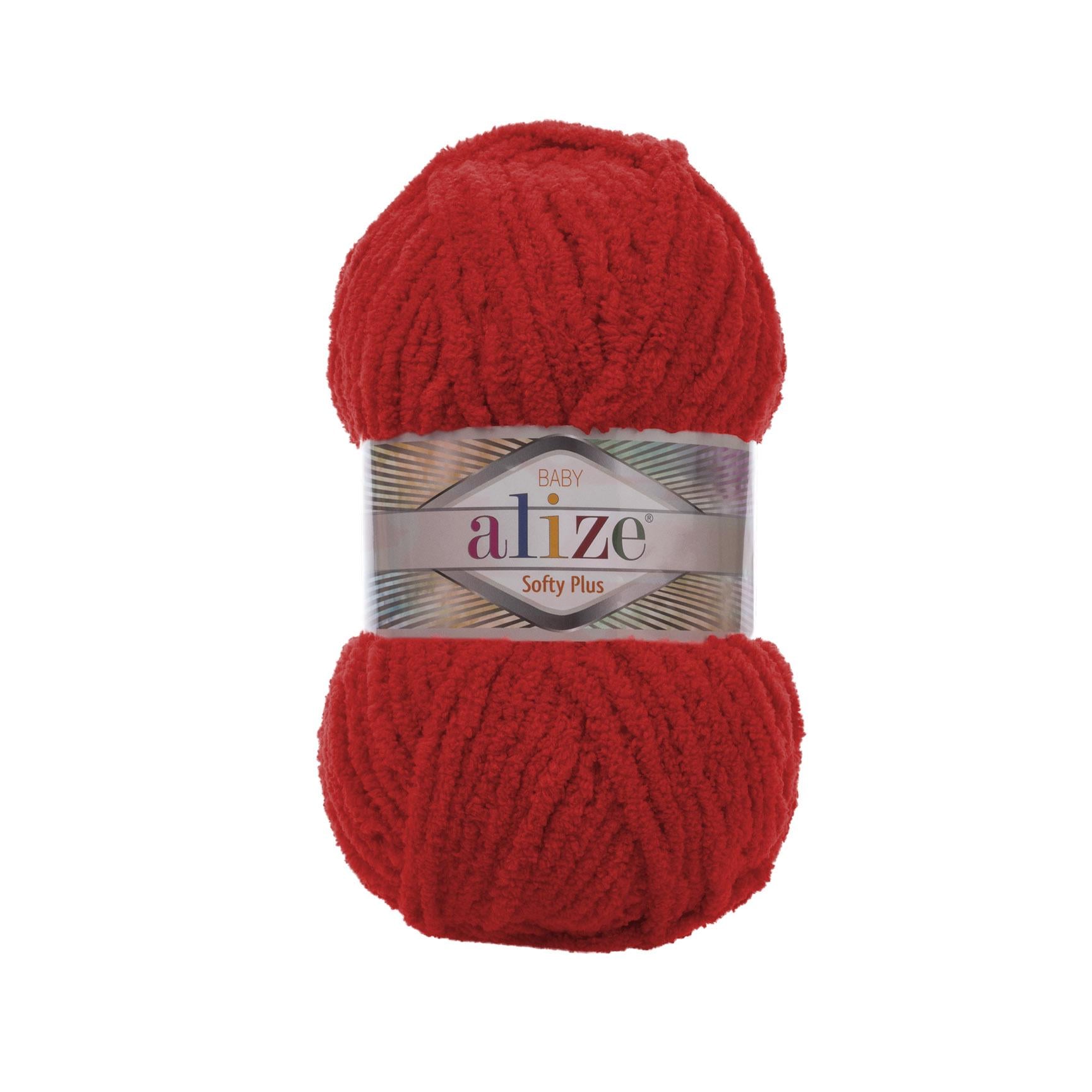 Пряжа Alize Softy Plus 56 красный (2670)