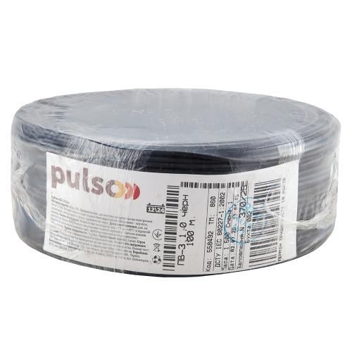Провід гнучкий PULSO ПВ-3 1 кв. мм бухта 100 м Чорний (00000065474) - фото 1 Провід гнучкий PULSO ПВ-3 1 кв. мм бухта 100 м Чорний (00000065474) - фото 1
