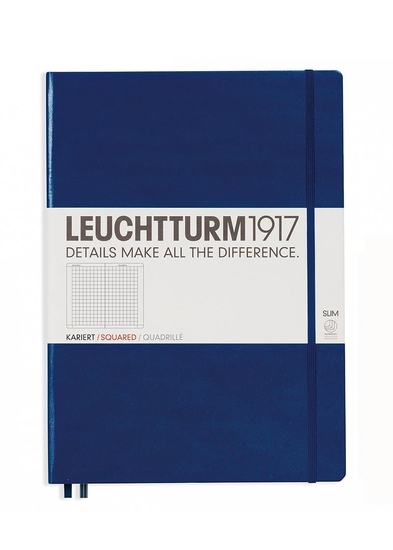 Блокнот Leuchtturm1917 Master Slim A4+ клетка Темно-синий (342927)