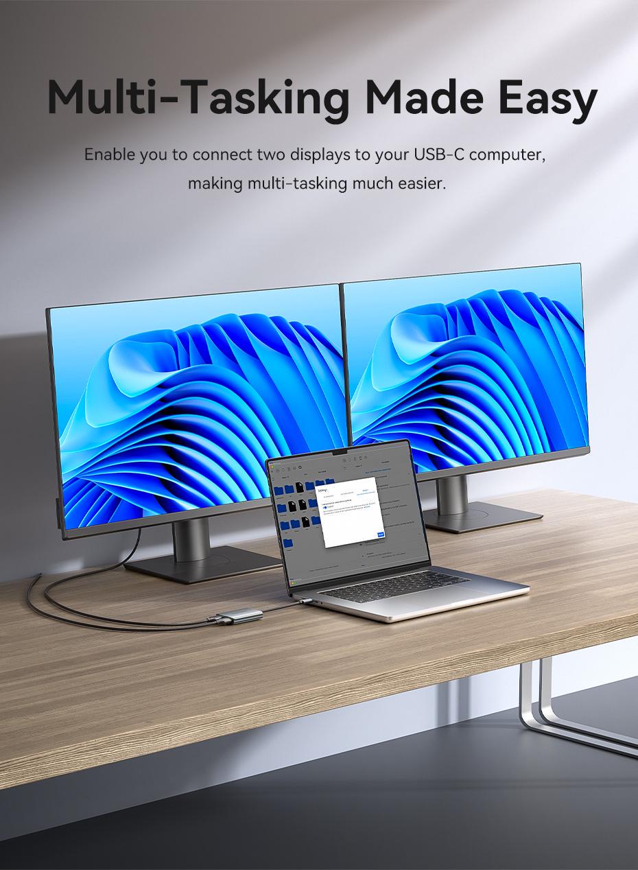 Карта видеозахвата Vention Type-C-2x HDMI 4K 30Гц 1080p 60Гц режимы Черный (ACZHB) - фото 5