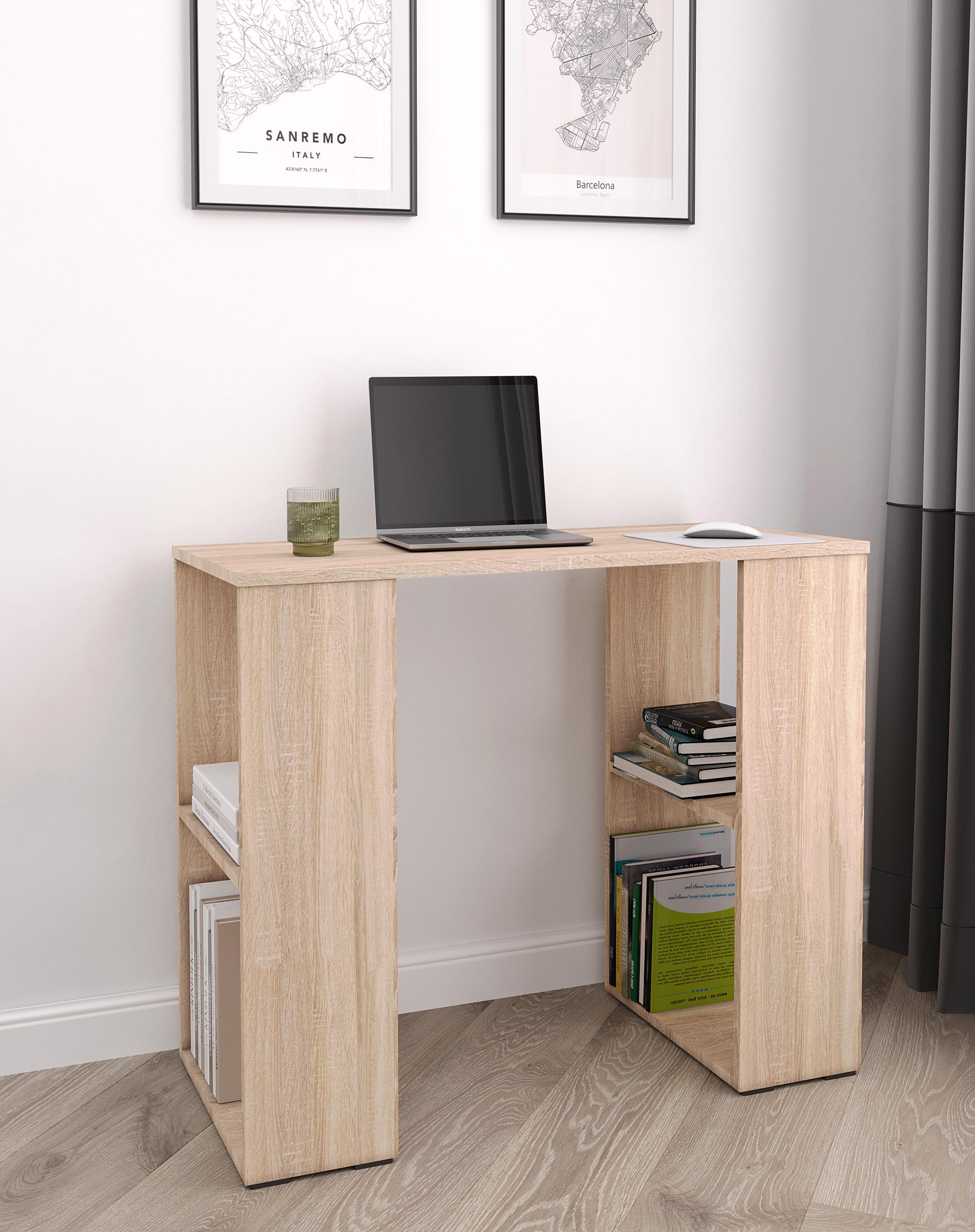 Компьютерный стол с полками 900х756х400 мм Дуб Сонома (S-11)