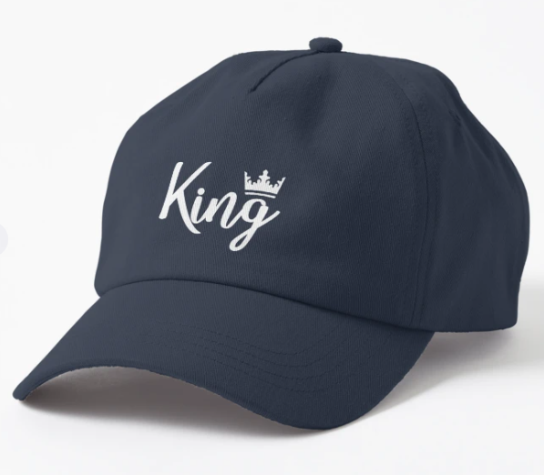 Кепка унисекс Malfini с принтом "King" Темно-синий (ПН255К-3)