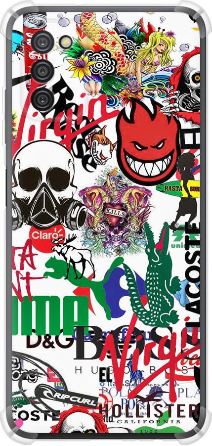 Чехол на Samsung Galaxy A03s A037F Many different logos (4022sp-2381-42517) Чехол на Samsung Galaxy A03s A037F Many different logos (4022sp-2381-42517)