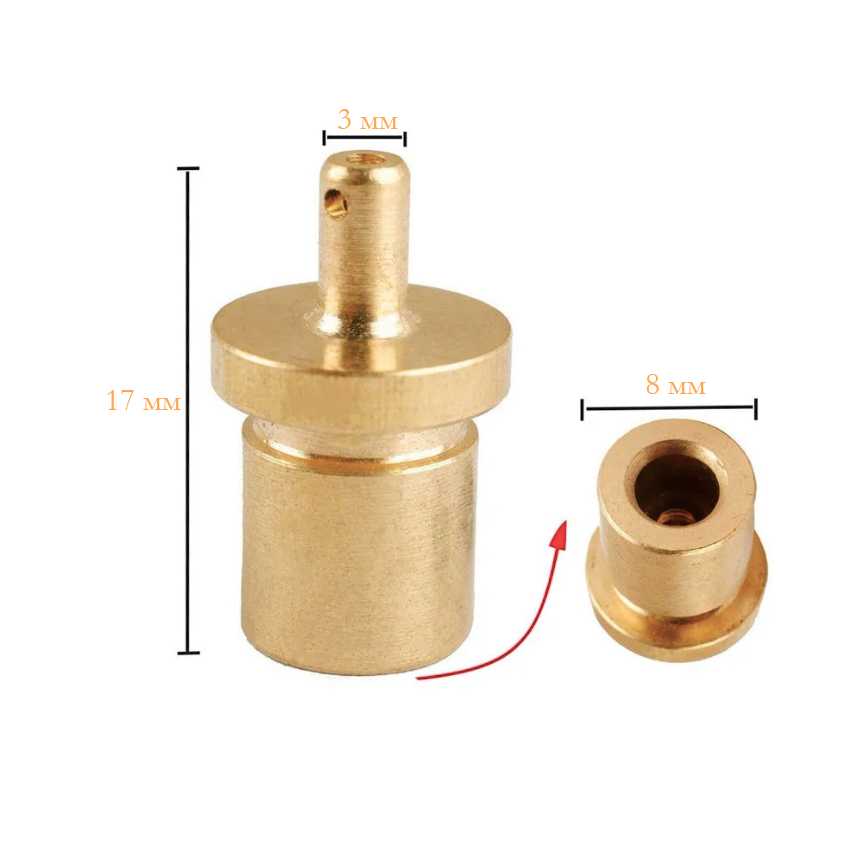 Адаптер переходник для заправки газовых баллонов из цангового в резьбовой (00-00000202) - фото 3