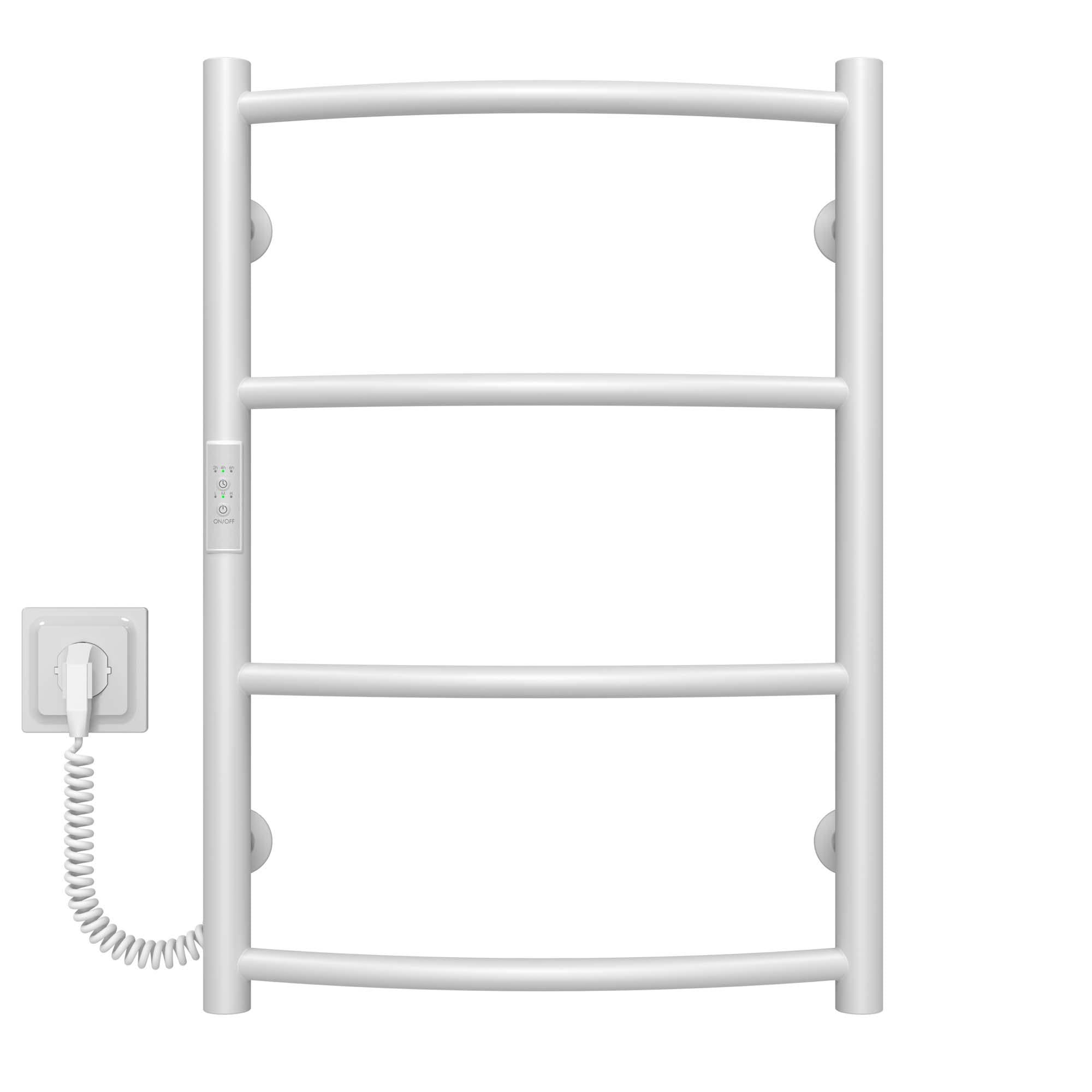 Рушникосушарка електрична Deffi Класік П4 WD03 ліве підключення нержавіюча сталь 400х600 мм Білий (C.DK.60.40.4.E.W.L.3)