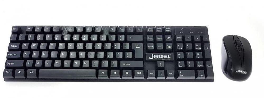 Клавиатура беспроводная Jedel WS630 с беспроводной мышью Черный