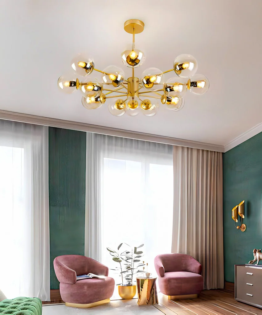 Підвісний світильник SOLEDESIGN Glow Florets Large E27 40W Золотий (SDLC-00101)