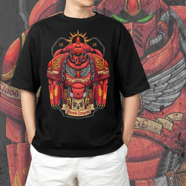 Футболка чоловіча з принтом WarHammer 40K Blood Angels р. 48 (2896479282)