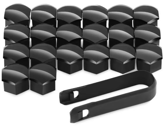 Защитные колпачки на гайки 19 мм 20 шт. Черный