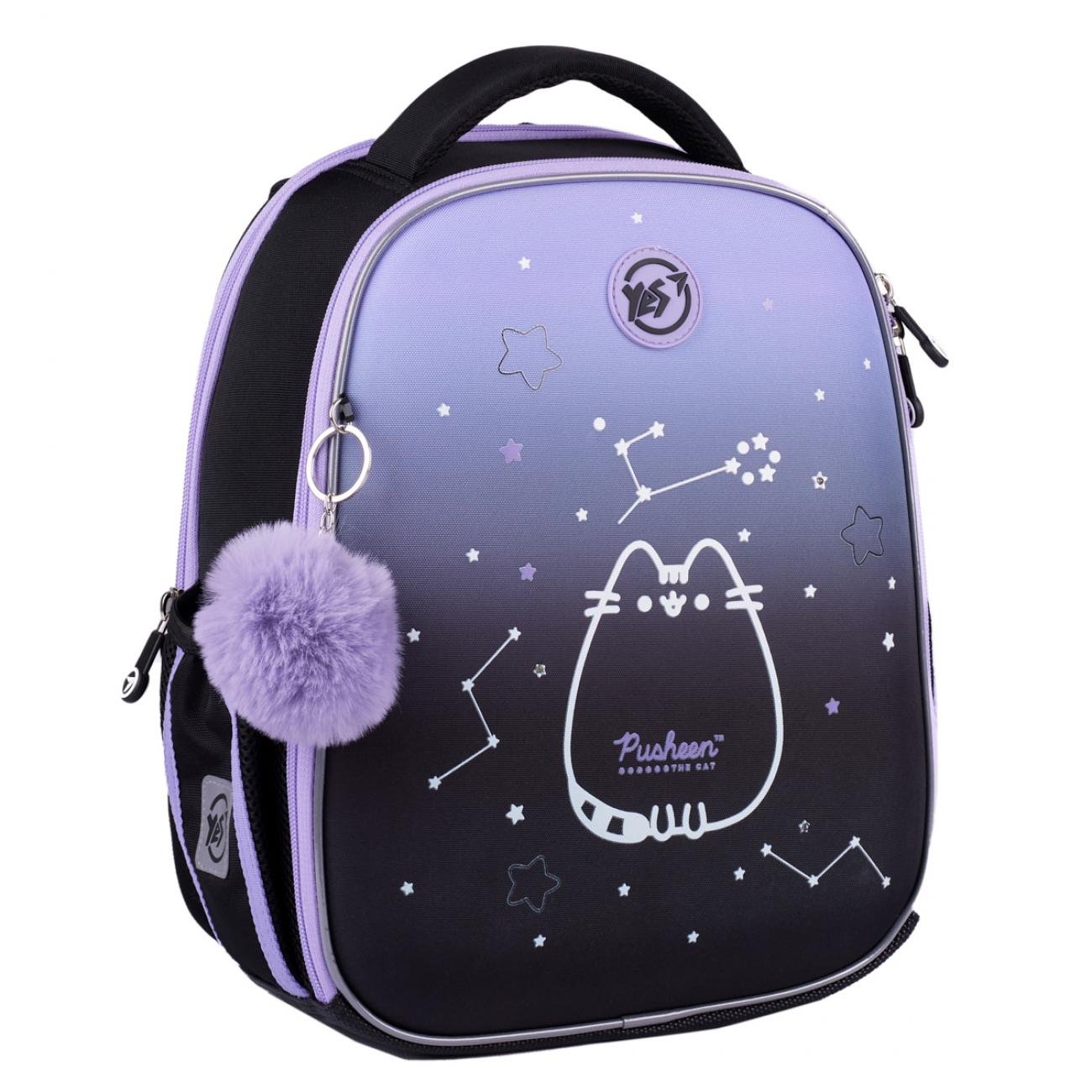 Рюкзак школьный каркасный с ортопедической спинкой YES H-100 Pusheen Stellar (000995069)