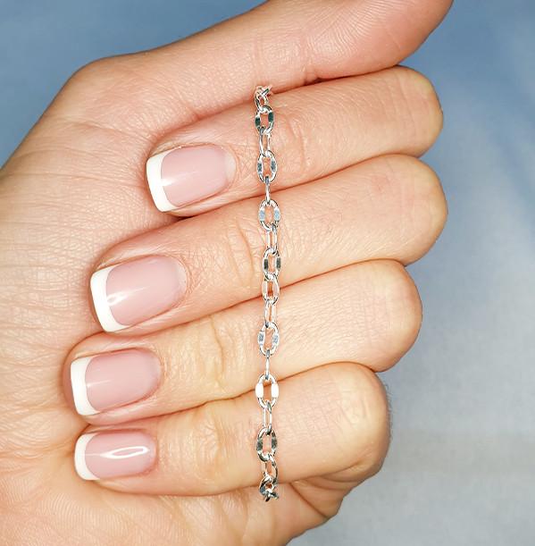 Браслет серебряный Якорь плоский р. 19 3,23 г