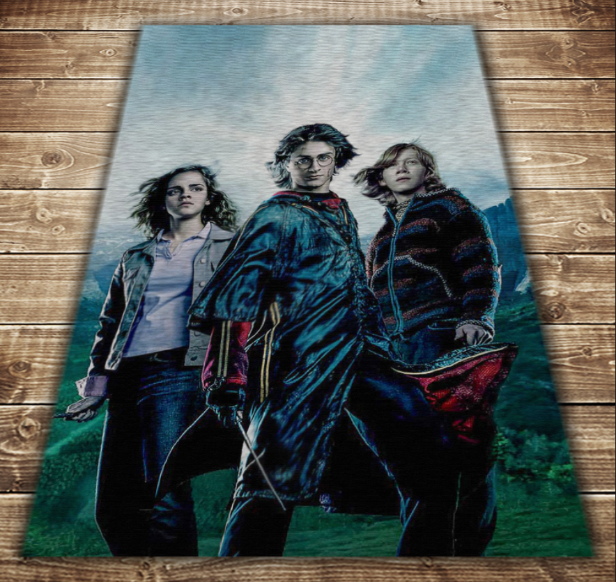 Плед с 3D принтом Гарри Поттер и друзья 150х200 см (epi_0016)