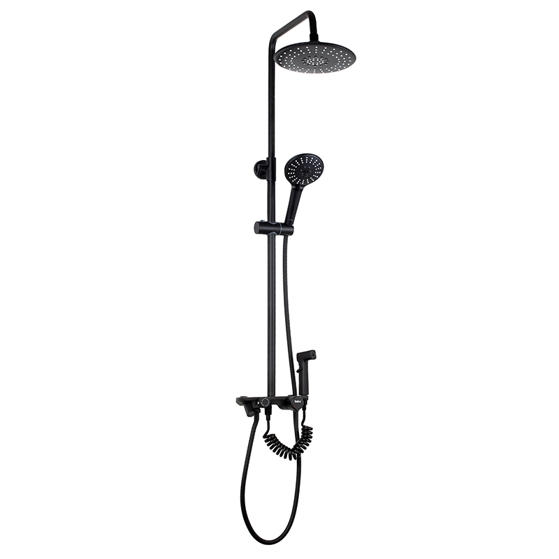 Душова система із змішувачем та душем Haiba Markus 009-J латунна Чорний (HB3976)
