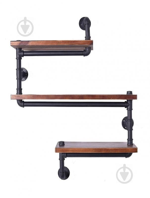 Полки навесные из труб GoodsMetall в стиле LOFT 800х700х200 ПТ14