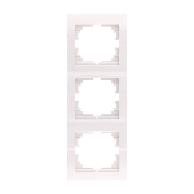 Рамка тримісна вертикальна DERIY 702-0200-153 Білий (00000039515)