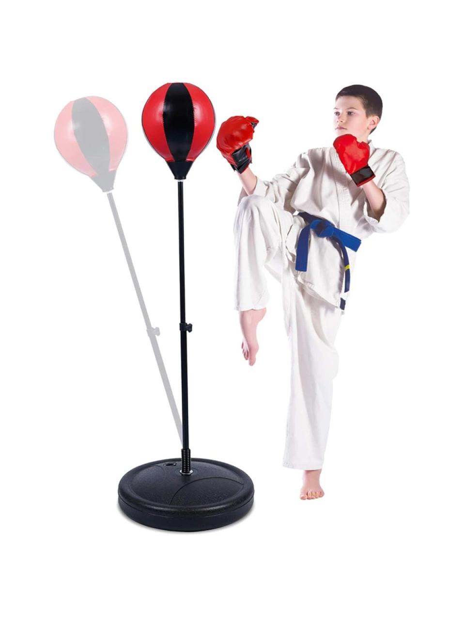 Детский боксерский набор на стойке с перчатками и насосом 70-110 см - фото 5 Детский боксерский набор на стойке с перчатками и насосом 70-110 см - фото 5