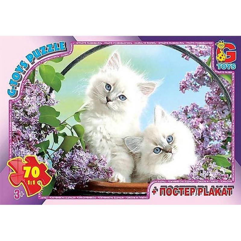 Пазлы детские картонные G-Toys Домашние животные 70 эл. (IP-177-P-822)