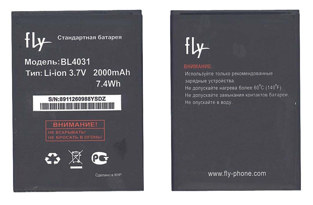 Аккумулятор для смартфона Fly BL4031 IQ4403 Energie 3 3,7V 2000 mAh 7,4 Wh Black