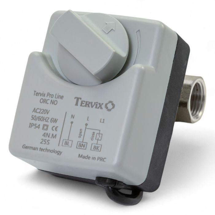 Клапан шаровый из нержавеющей стали Tervix Pro Line ORC 2-ходовой нормально-закрытый 1" с электроприводом (201157)