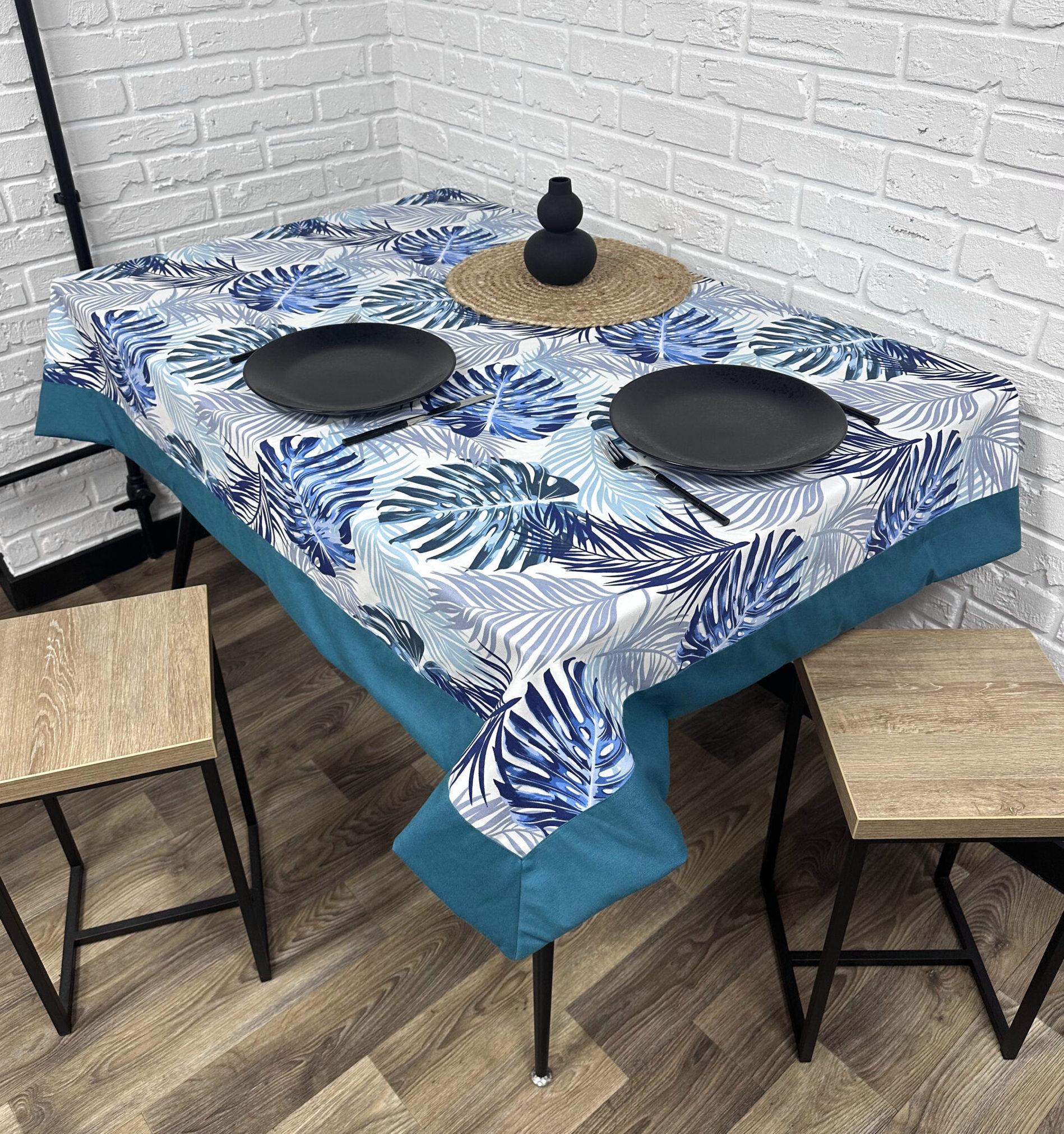 Скатерть Comfort Home Tropical leaves водоотталкивающая с тефлоновым покрытием и кантом 140x180 см
