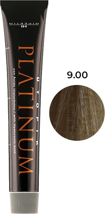 Крем-краска для волос профессиональная Hipertin Platinum Utopik №9.00 Очень светлый натуральный блонд 60 мл (32354)