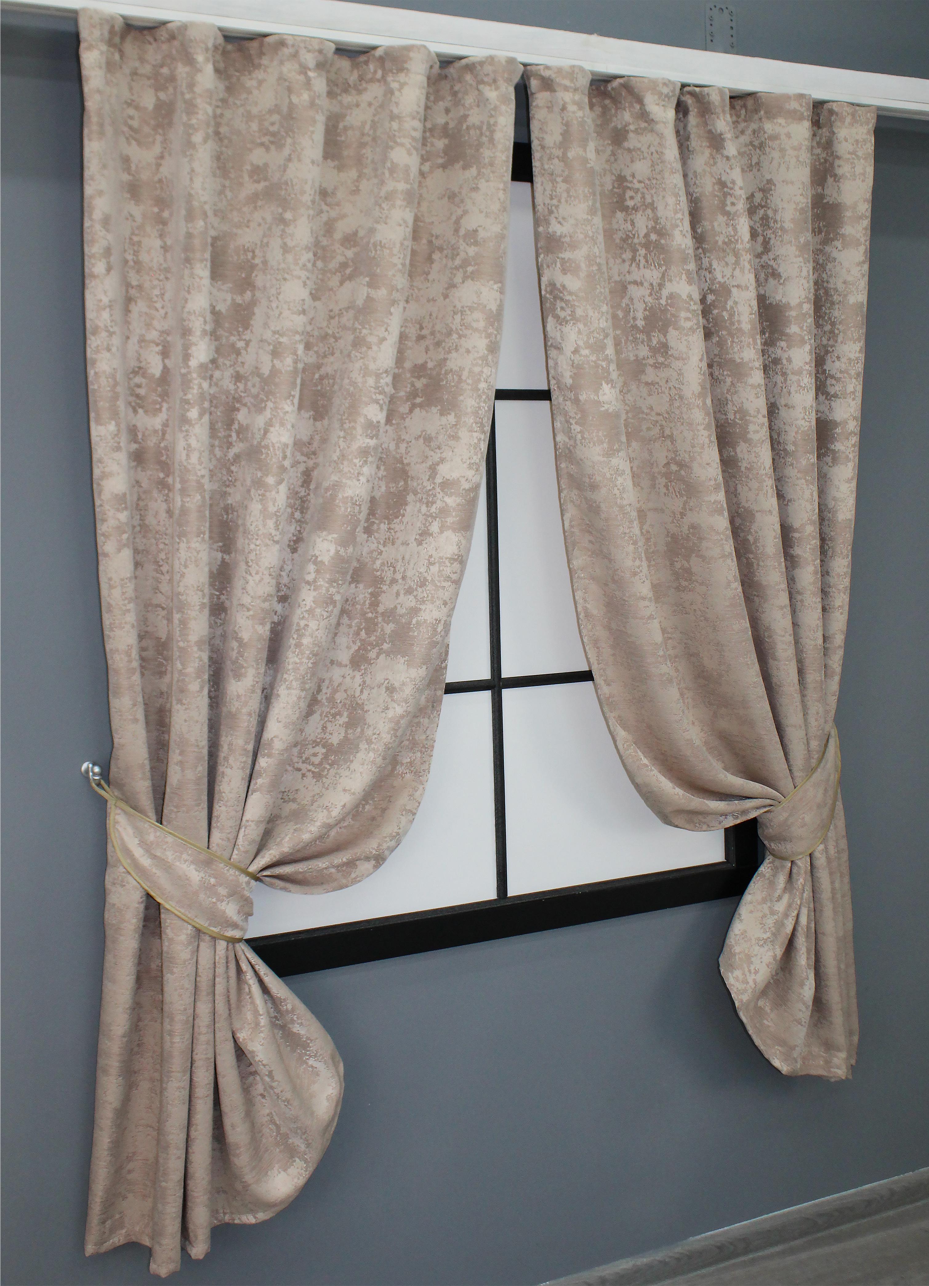 Комплект штор VR-Textil Sultan YL №1290ш жакард 130х170 см 2 шт. Бежево-пудровий (35-0085) - фото 2 Комплект штор VR-Textil Sultan YL №1290ш жакард 130х170 см 2 шт. Бежево-пудровий (35-0085) - фото 2