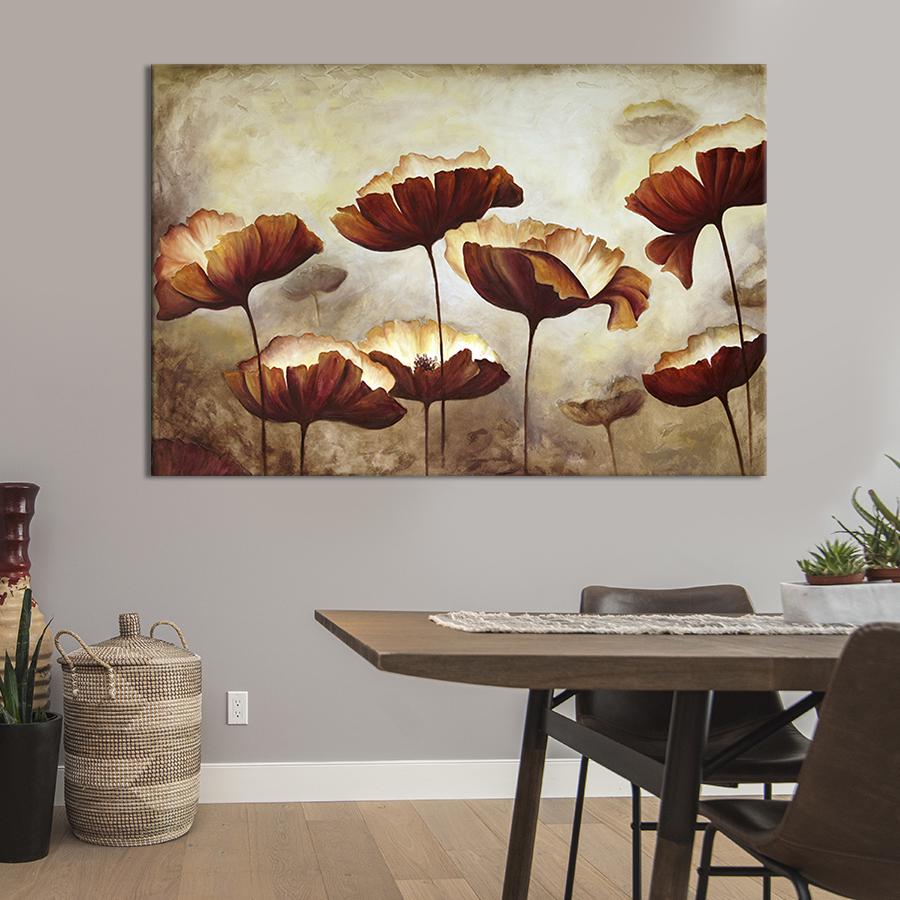 Картина на холсте Картина с маками 51x34 см (245-1)